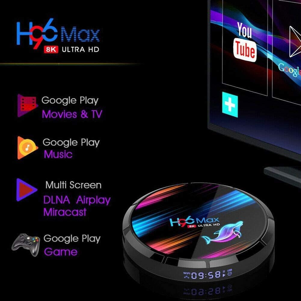 [4GB 32GB] H96 Max X3 2021 Android TV Box 9.0 Quad Core ARM Cortex A55 Mali G31 GPU 2.4G/5G Dual WiFi BT4.0 H.265 Decode USB3.0/2.0 Smart TV Box