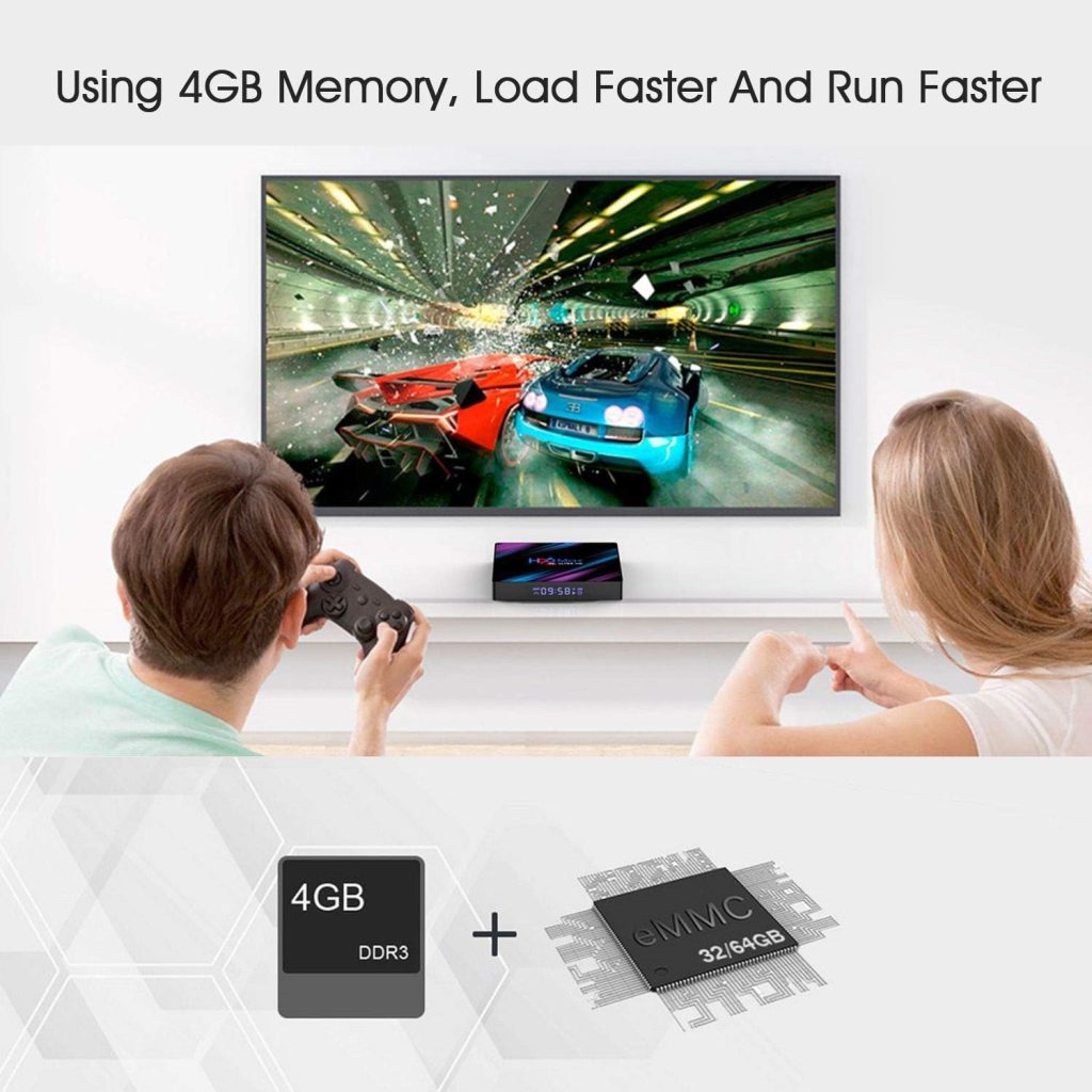 LCC H96 Max TV box Android 9.0 4GB ram 64GB ROM rk3318 quad core Bluetooth 4.2 WiFi 2.4G and 5g Ethernet 1usb 3.0 and 1usb 2.0 set top box supports 4K Ultra HD Internet video player