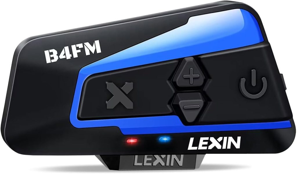 LEXIN 1pc B4FM 10 Riders Motorcycle Bluetooth Headset with Music Sharing, Motorbike Helmet Bluetooth Intercom with Noise Cancellation/FM Radio, Universal Communication Systems