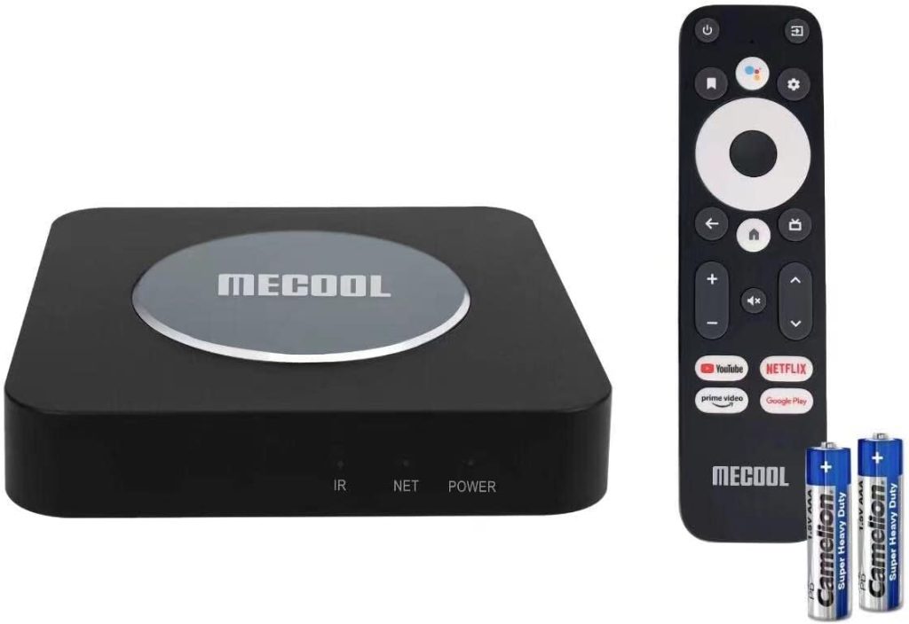 MECOOL KM2 Plus Smart Box Android TV 11 Streaming Media Player, 4K Ultra HD Streaming Device con Google Voice Assistant, Netflix Prime Video integrado, WiFi 5 con Bluetooth 5.0