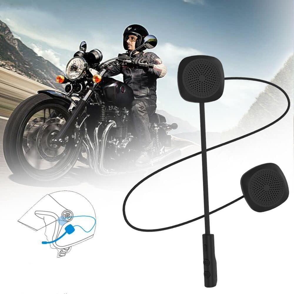 MEETOZ Motorcycle Helmet Bluetooth Headset, 5.0 Moto Helmet Headset Wireless Handsfree Stereo Earphone Motorcycle Helmet, Wireless Helmet Communication Systems For Motor Motorbike