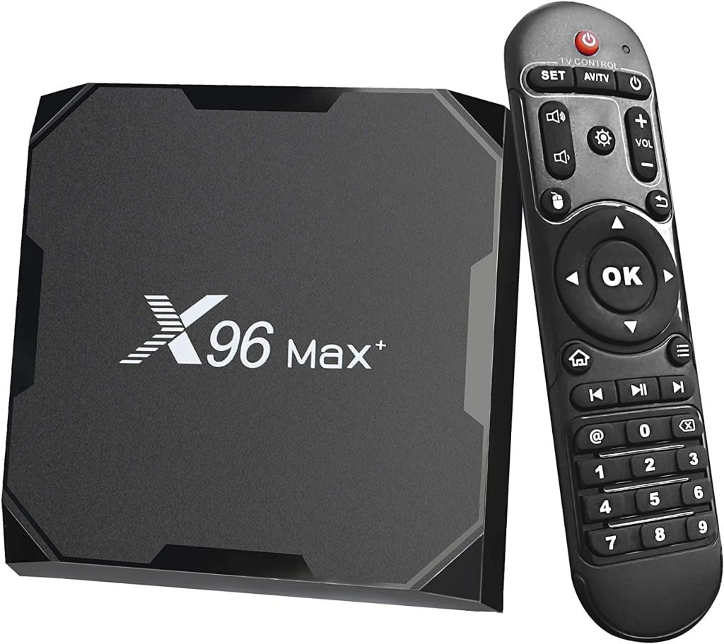 X96 Max plus Smart TV Box 4GB 32GB Android TV Box 9.0 Amlogic S905X3 Quad Core Media Box, Support 4K/3D/2.4  5G WiFi/BT 4.0/HDMI 3.0 Lan Smart Media Player with Remote Control