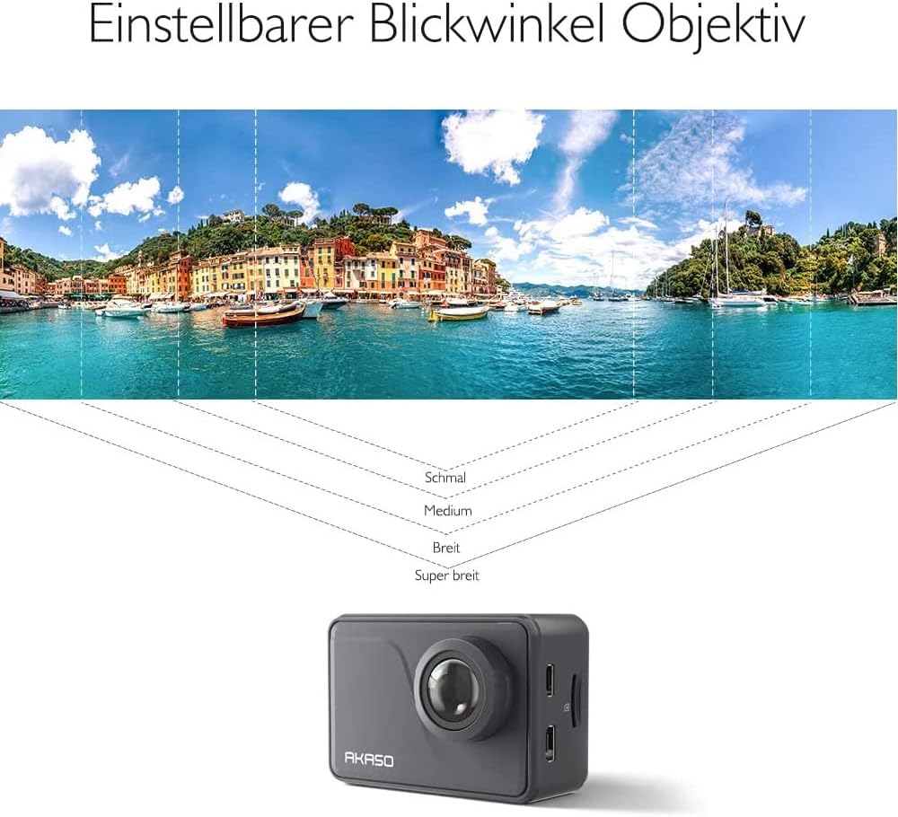 AKASO V50 Pro Native 4K/30fps 20MP WiFi Action Camera - EIS Touch Screen Adjustable View Angle 30m Waterproof Camera Support External Mic Remote Control Sports Camera with Helmet Accessories Kit