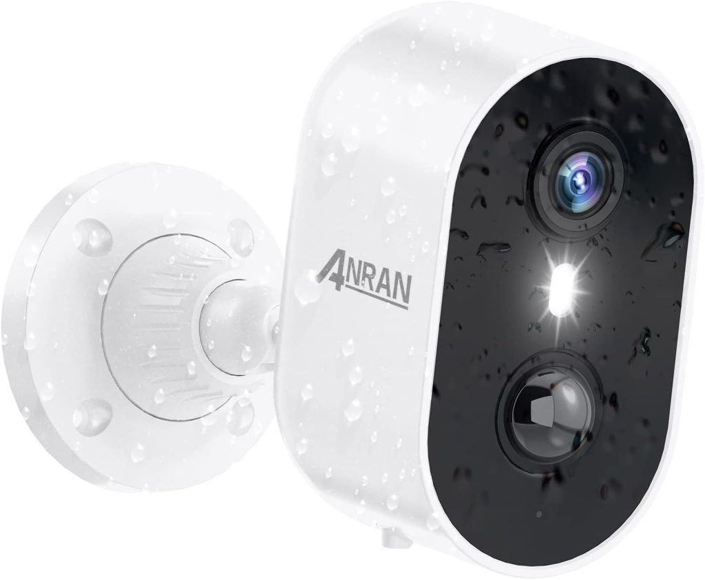 ANRAN 2K Wireless Security Camera Outdoor/Indoor, AI Motion Detection, Color Night Vision Home Security Camera, 2-Way Talk, Spotlight Siren Alarm, Battery Operated Security Camera, Work with Alexa, C2