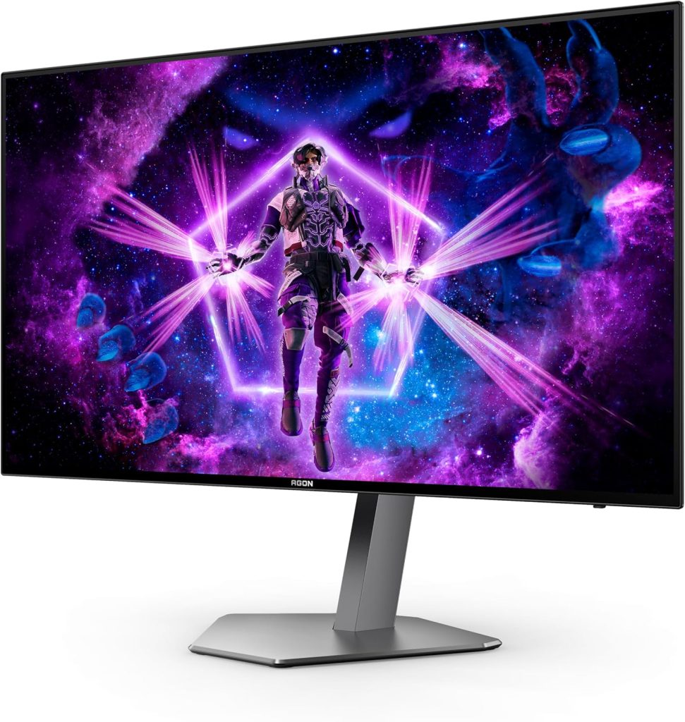 AOC AGON PRO AG276QZD - 27 Inch QHD Gaming Monitor. OLED, 240Hz, 0.03ms, G-Sync, HDR10, Light FX, E-Sports stand design, USB Hub (2560 x 1440 240Hz, HDR10, HDMI 2.0 / DP 1.4 / USB 3.2)