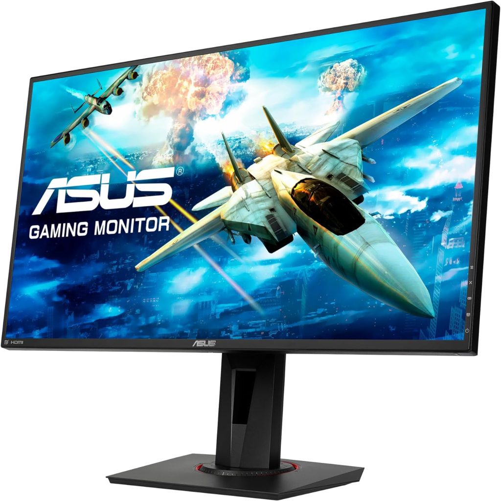 ASUS VG278QR, 27 InchFHD (1920 x 1080) Esports Gaming monitor, 0.5ms, up to 165Hz, DP, HDMI, DVI, FreeSync, Low Blue Light, Flicker Free, TUV Certified