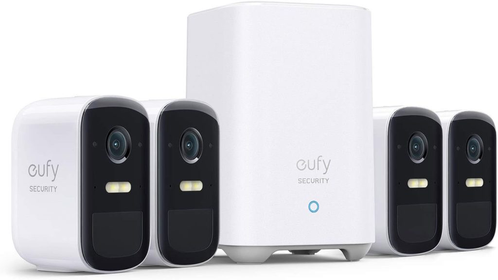 eufy Security eufyCam 2C Pro 4-Cam Kit Security Camera Outdoor, Wireless Home Security System with 2K Resolution, HomeKit Compatibility, 180-Day Battery Life, IP67, Night Vision, and No Monthly Fee