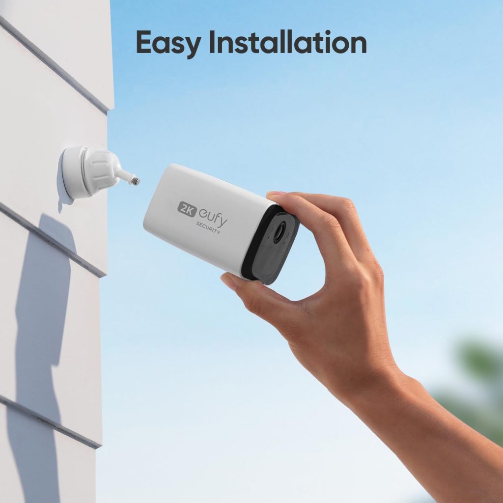 eufy Security SoloCam C210 Security Camera Outdoor Wireless, 2K Resolution Home Security Camera, IP67 Weather Resistant, No Monthly Fee, 2.4 GHz Wi-Fi, HomeBase S380 (HomeBase 3) Compatible