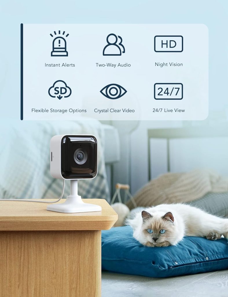 GNCC Indoor Camera, Security Camera, 1080P Cameras House Security, CCTV Camera, Home Security Camera, Motion/Sound Detection 2 Way Audio SDCloud C2