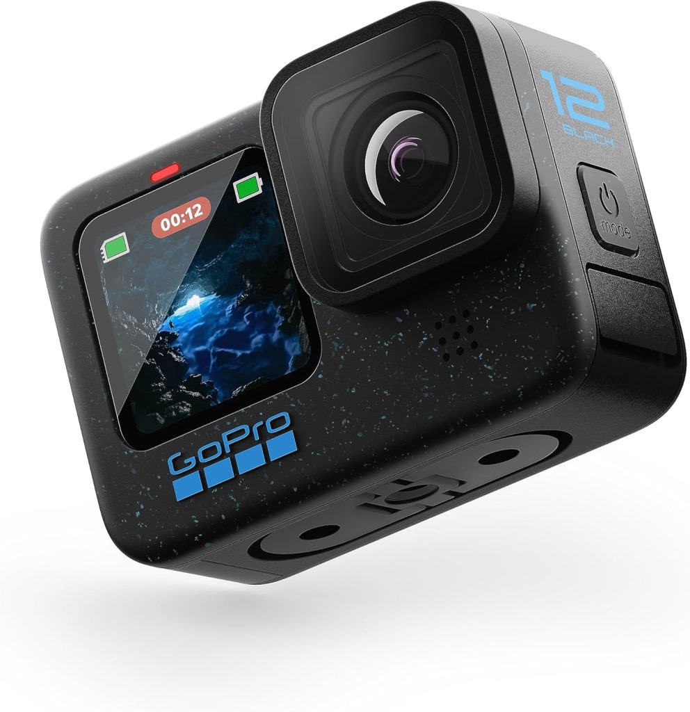 GoPro HERO12 Black - Waterproof Action Camera with 5.3K60 Ultra HD Video, 27MP Photos, HDR, 1/1.9 Image Sensor, Live Streaming, Webcam, Stabilization