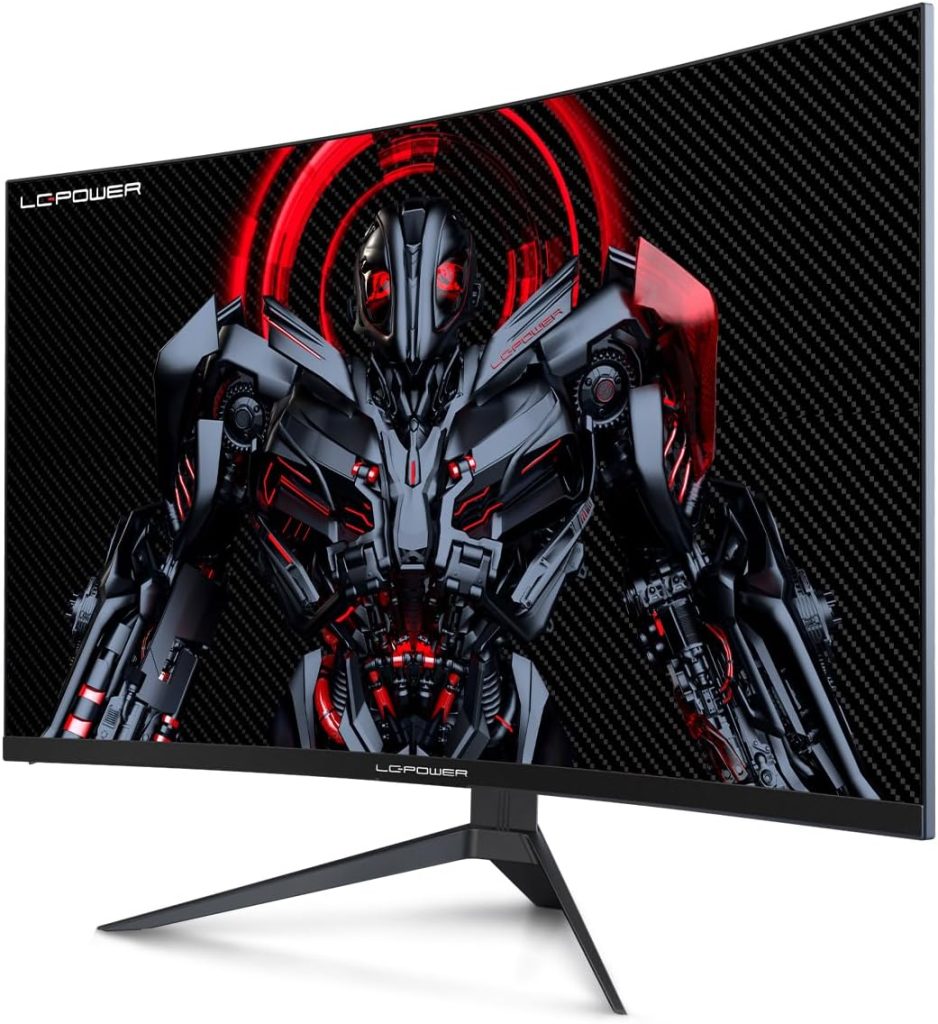 LC-Power 27 Inch QHD 165Hz 2560x1440 2K Curved Gaming Curved Monitor, 1ms, 16:9, 3000:1, 99% sRGB, LC-M27-QHD-165-C