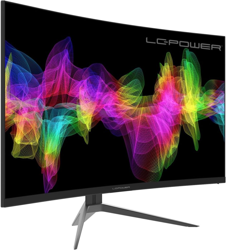 LC-Power 27 Inch QHD 165Hz 2560x1440 2K Curved Gaming Curved Monitor, 1ms, 16:9, 3000:1, 99% sRGB, LC-M27-QHD-165-C