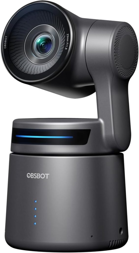 OBSBOT Tail Air Streaming Camera 4K, AI Tracking PTZ Camera with NDI, Intelligent APP, Gesture Control, HDMI/USB-C/Wireless, Video Camera for Vlogging