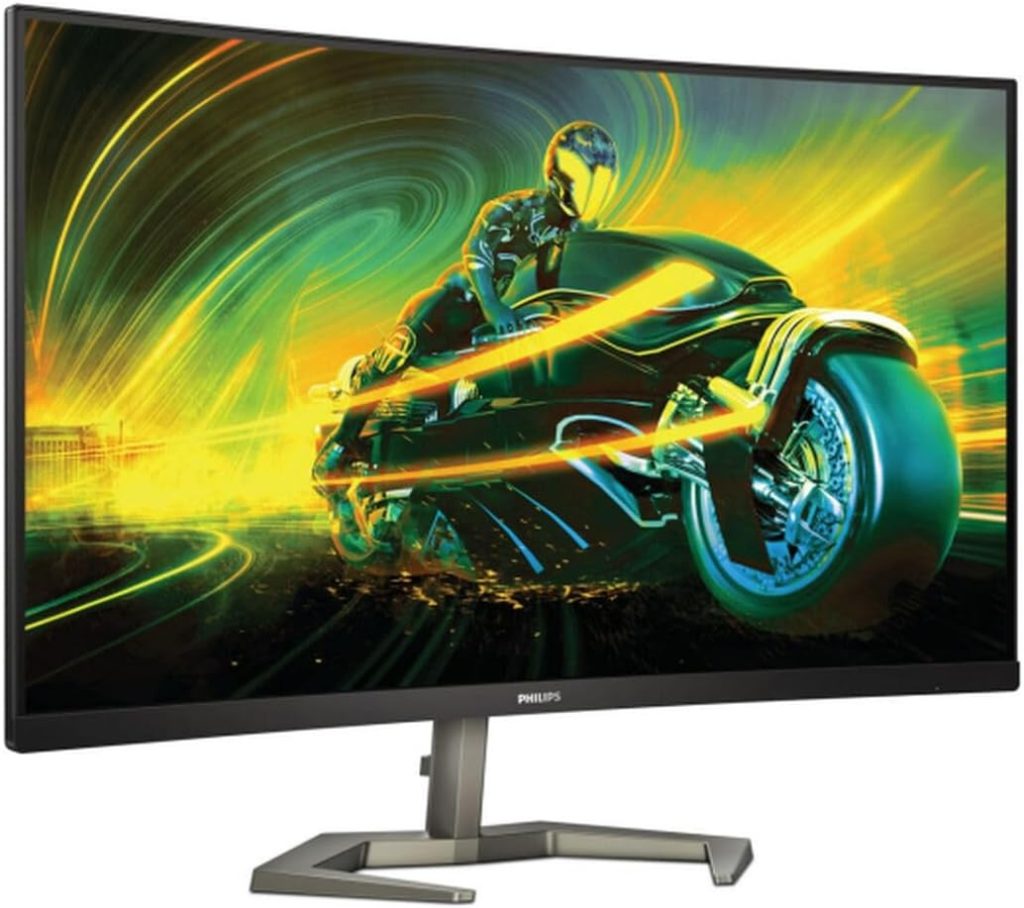 PHILIPS Evnia 32M1C5200W - 32 Inch FHD Curved Gaming Monitor, 240Hz, 0.5ms, VA, Low Input Lag, Height Adjust, Smart Image (1920 x 1080, 300 cd/m², HDMI 2.0 / DisplayPort 1.4)