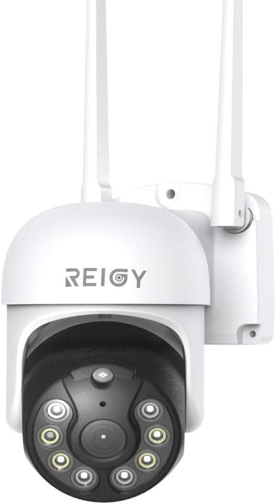 REIGY 3MP WIFI Security Camera Outdoor 360° with Color Night Vision, Wireless PTZ CCTV Camera Indoor, Home Surveillance IP Camera Auto Tracking, Motion Detection 2-Way Audio Remote Monitor Waterproof