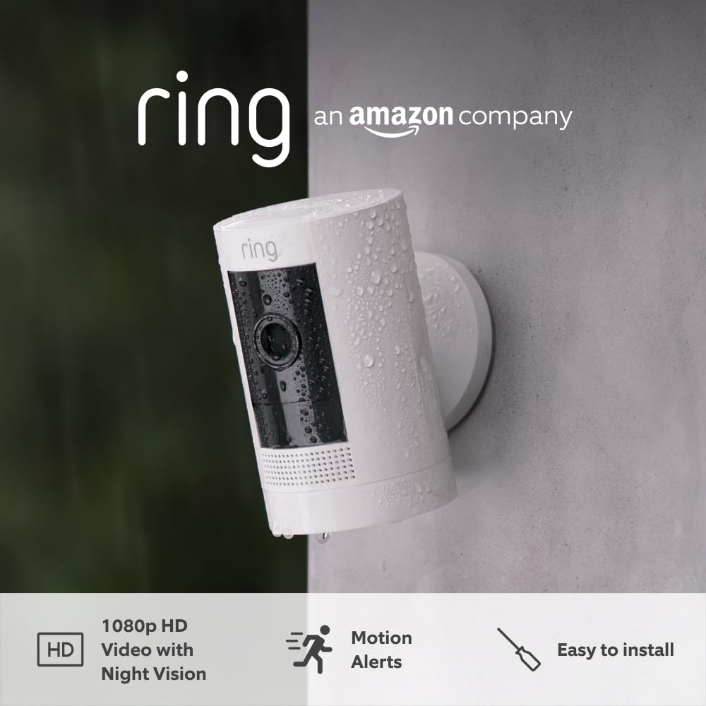 Ring Outdoor Camera Battery (Stick Up Cam) | HD wireless outdoor Security Camera 1080p Video, Two-Way Talk, Wifi, Works with Alexa | alternative to CCTV system | 30-day free trial of Ring Protect