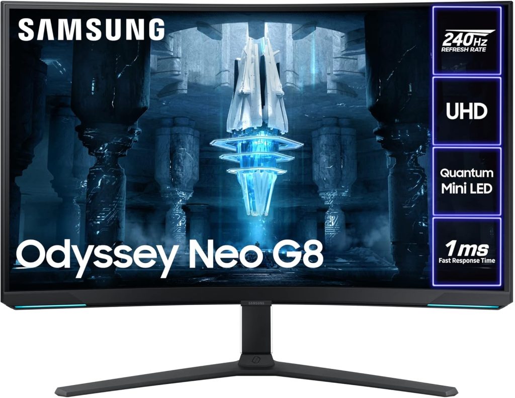 Samsung Odyssey Neo Quantum Mini LED G75NB LS32BG750NPXXU 32 Curved 4K Ultra HD Gaming Monitor - 165Hz, 1ms, 4K 3840x2160, HDR2000, HDMI 2.1, 1000R, Freesync Premium Pro, Height Adjust