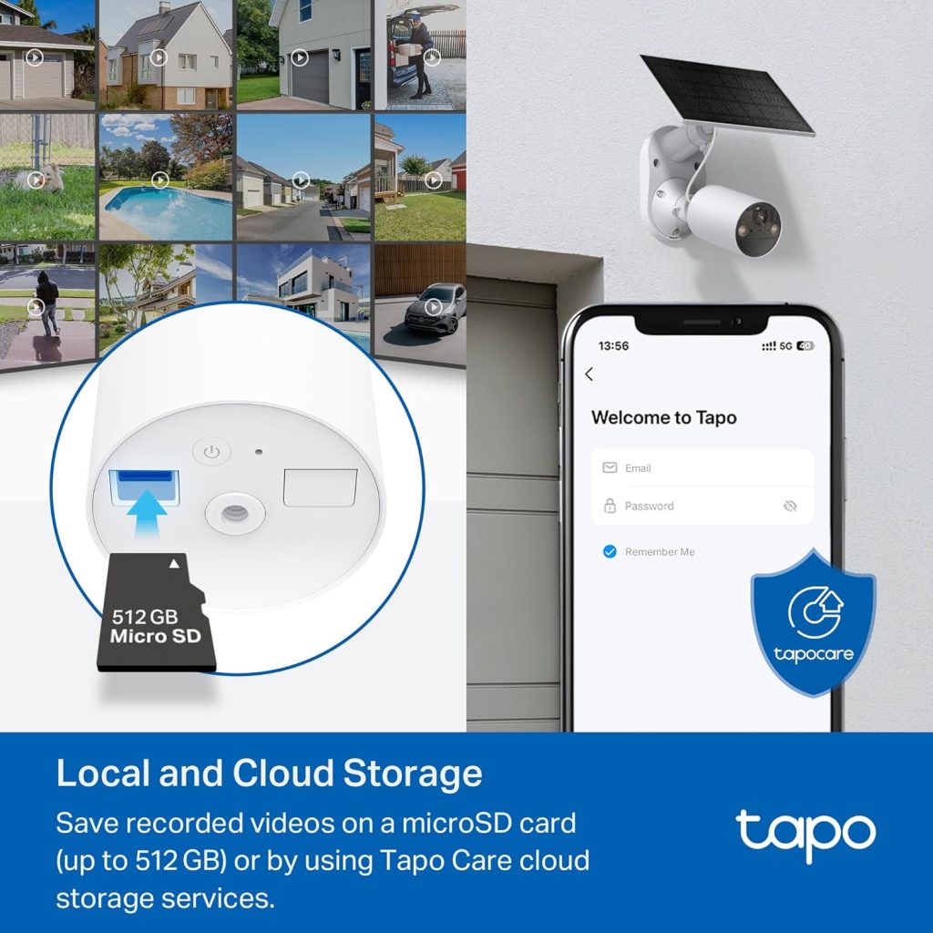 Tapo Outdoor Camera Security Wireless, Rechargeable Battery Camera System for Home Security, 2K 4MP QHD Color Night Vision, WiFi CCTV, IP66 Weatherproof, Work with Alexa  Google Home (Tapo C425)