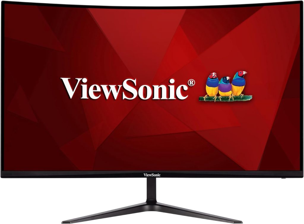 ViewSonic VX3219-PC-MHD 32-inch 1080p HD Curved Gaming Monitor, 240Hz, 1ms, Adaptive Sync, Dual Integrated Speakers, 2x HDMI, DisplayPort