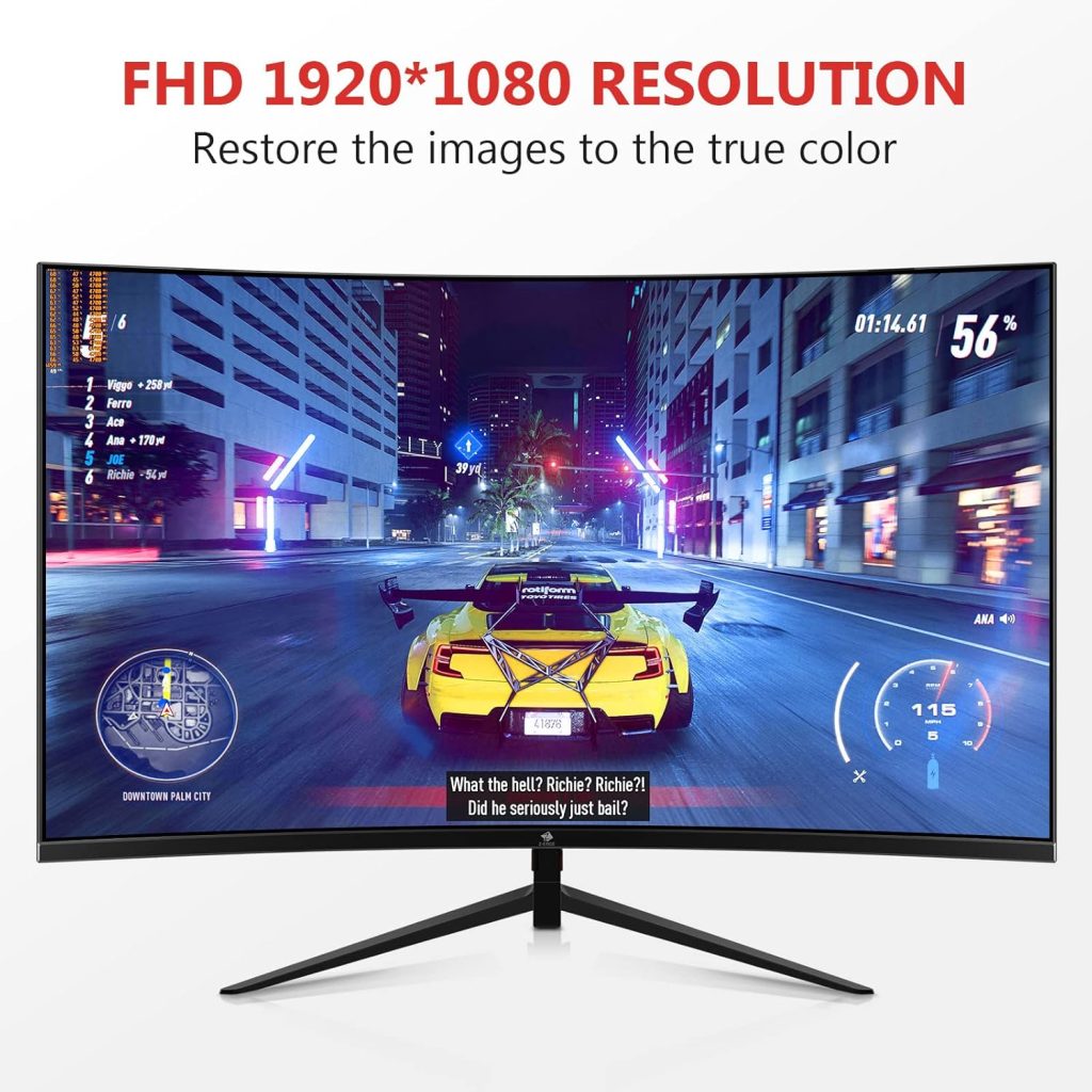 Z-Edge 27 Inch Curved Gaming Monitor 240Hz 1ms MPRT Full HD 16:9 Curved Screen 350cd/m² Brightness, Ultra-Thin Bezel, FreeSync, HDMI 2.0  DisplayPort 1.2, Black