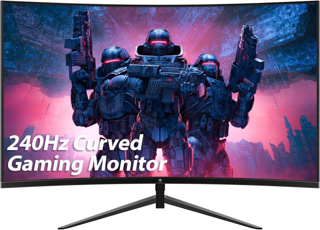 Z-Edge 27 Inch Curved Gaming Monitor 240Hz 1ms MPRT Full HD 16:9 Curved Screen 350cd/m² Brightness, Ultra-Thin Bezel, FreeSync, HDMI 2.0  DisplayPort 1.2, Black