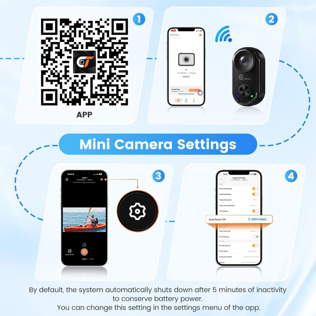 4K Mini Body Camera, Magnetic Thumb Action Cam with 6-Axis EIS