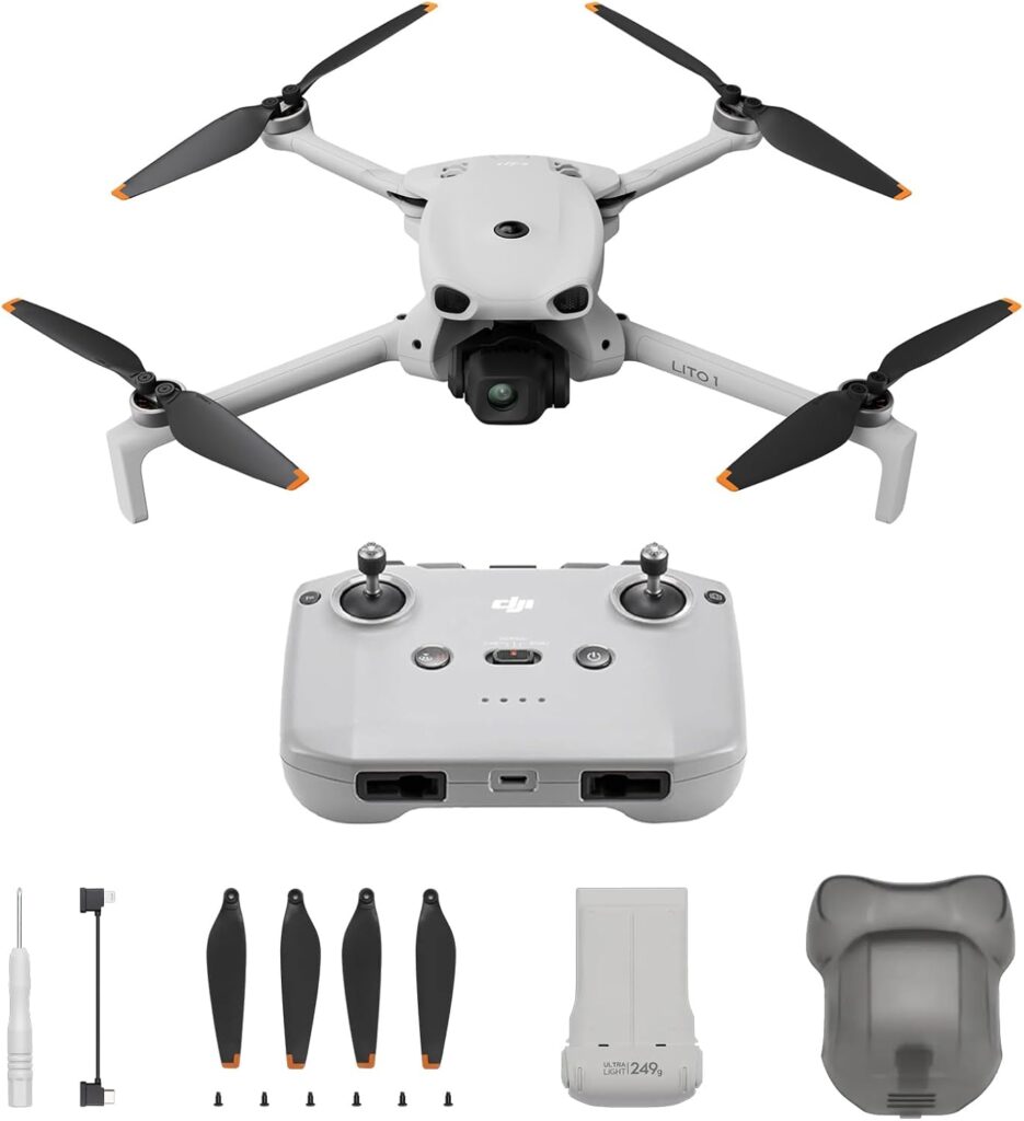 DJI Lito 1, Beginner-Friendly 4K Camera Drone, Obstacle Sensing, Suitable for Adults, Lightweight  Foldable, ActiveTrack, 4K Video  8K Image, C0 (Lito Bundle)