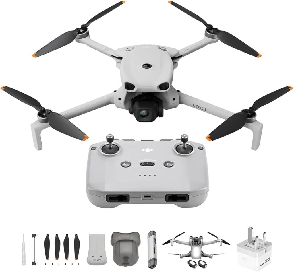 DJI Lito 1, Beginner-Friendly 4K Camera Drone, Obstacle Sensing, Suitable for Adults, Lightweight  Foldable, ActiveTrack, 4K Video  8K Image, C0 (Lito Bundle)