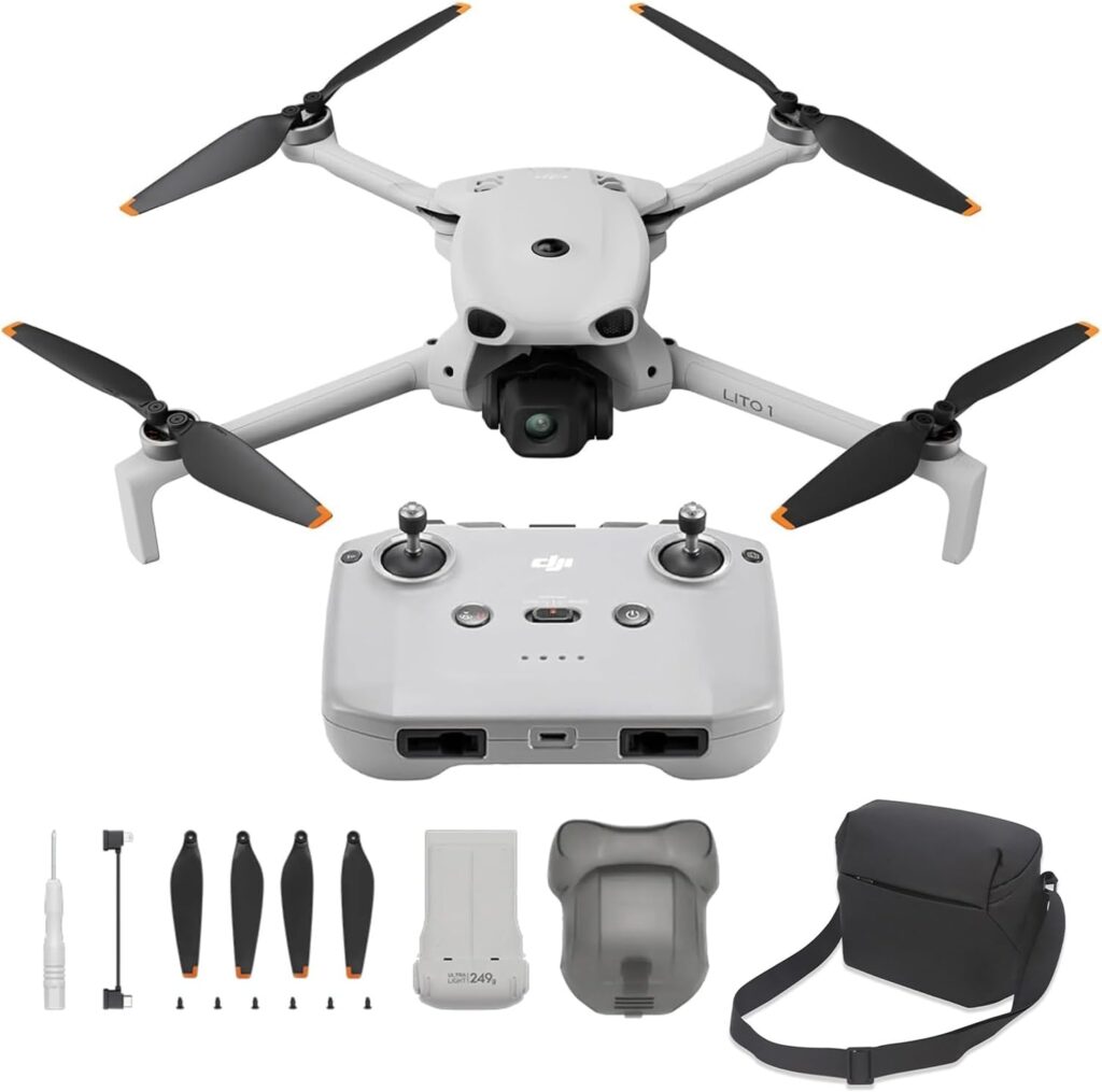 DJI Lito 1, Beginner-Friendly 4K Camera Drone, Obstacle Sensing, Suitable for Adults, Lightweight  Foldable, ActiveTrack, 4K Video  8K Image, C0 (Lito Bundle)
