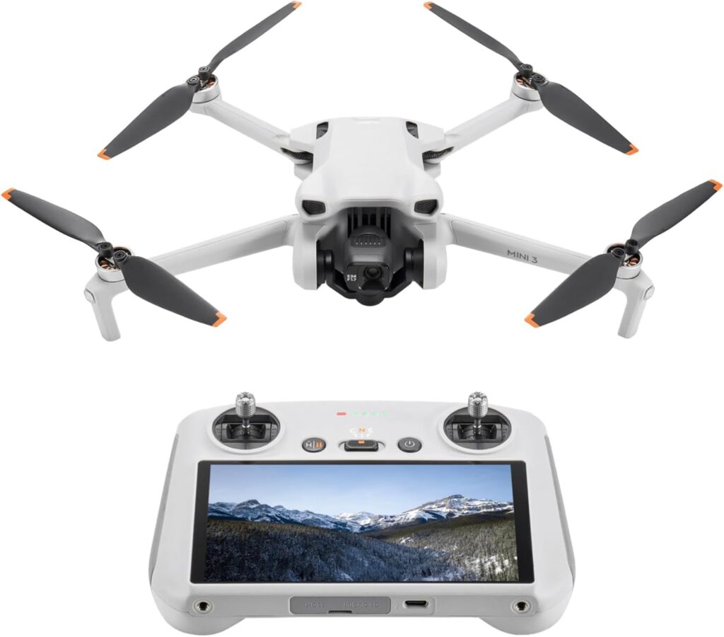 DJI Mini (DJI RC) – Lightweight 3x Mechanical Gimbal Mini Camera Drone with 4K HDR Video, 38-min Flight Time, up to 32800ft (10km) Video Transmission, Vertical Shooting, GPS Auto Return Integrated