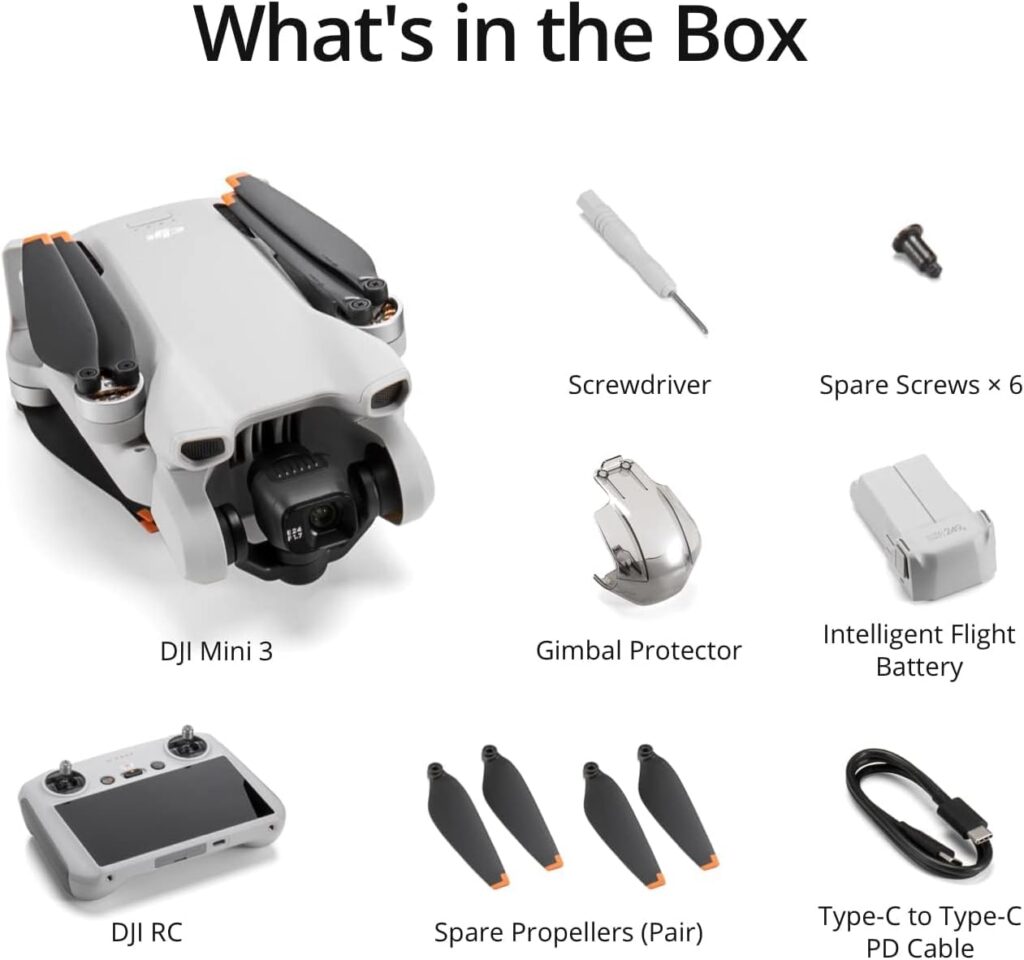 DJI Mini (DJI RC) – Lightweight 3x Mechanical Gimbal Mini Camera Drone with 4K HDR Video, 38-min Flight Time, up to 32800ft (10km) Video Transmission, Vertical Shooting, GPS Auto Return Integrated