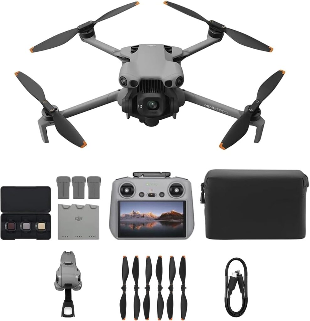 DJI Mini Pro Fly More Combo Plus with RC 2, Drone with Camera, Obstacle Sensing, ActiveTrack 360°, 225° Gimbal Rotation, 1-Inch CMOS, 4K Drone for Beginners (Mini Pro Fly More Combo Plus Bundle) DJI Mini Pro Fly More Combo Plus with RC 2, Drone with Camera, Obstacle Sensing, ActiveTrack 360°, 225° Gimbal Rotation, 1-Inch CMOS, 4K Drone for Beginners (Mini Pro Fly More Combo Plus Bundle)