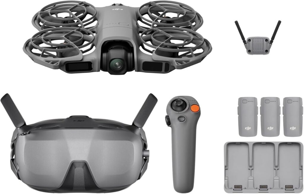 DJI Neo, Mini Drone with 4K UHD Camera for Adults, 135g Self Flying Drone that Follows You, Palm Takeoff, Subject Tracking, QuickShots, Stabilized Video, Built-In Propeller Guard (Controller-Free)